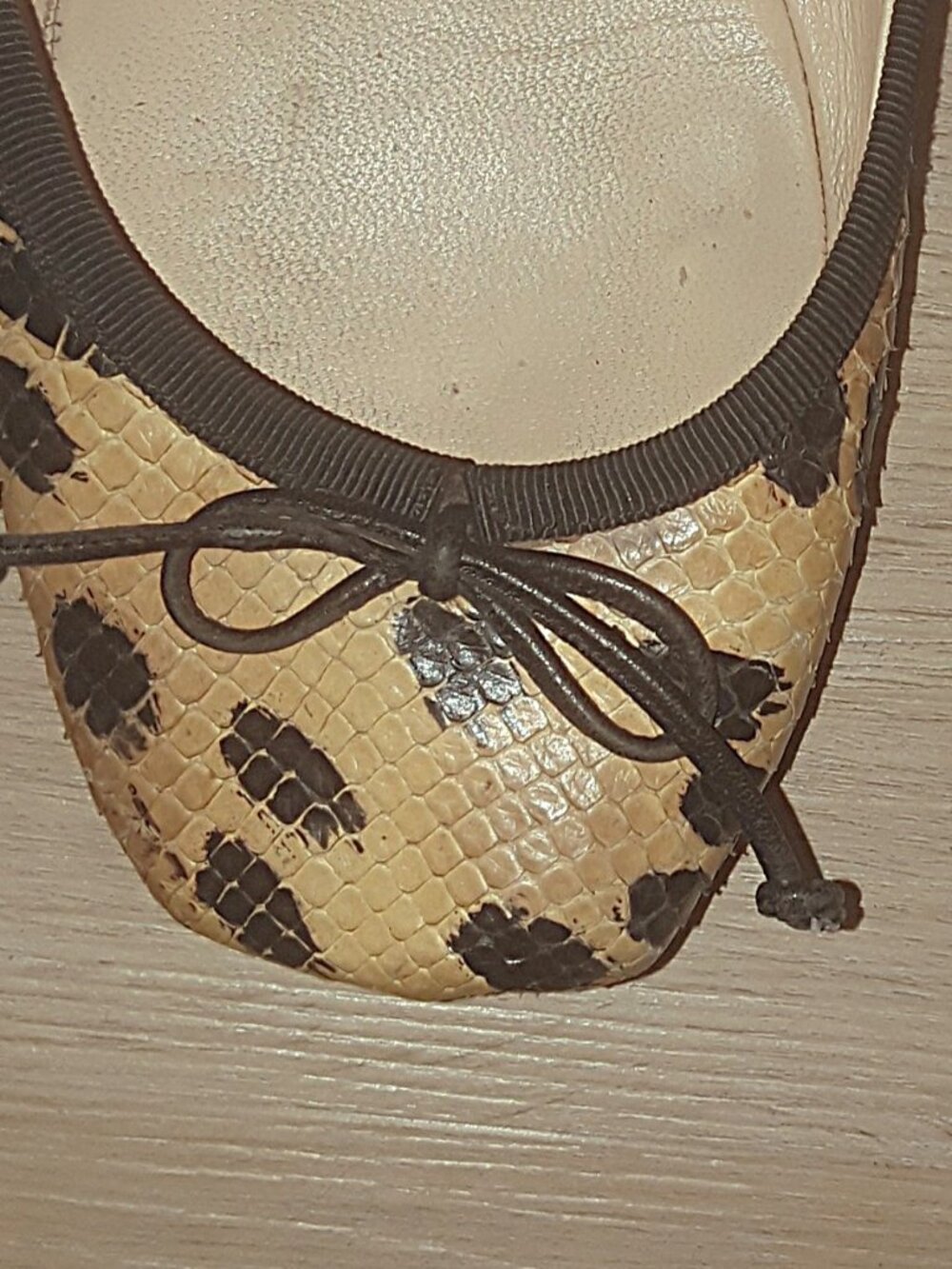 RARE Christian Louboutin snakeskin leopard Rosella ballet flats 37 or 7
